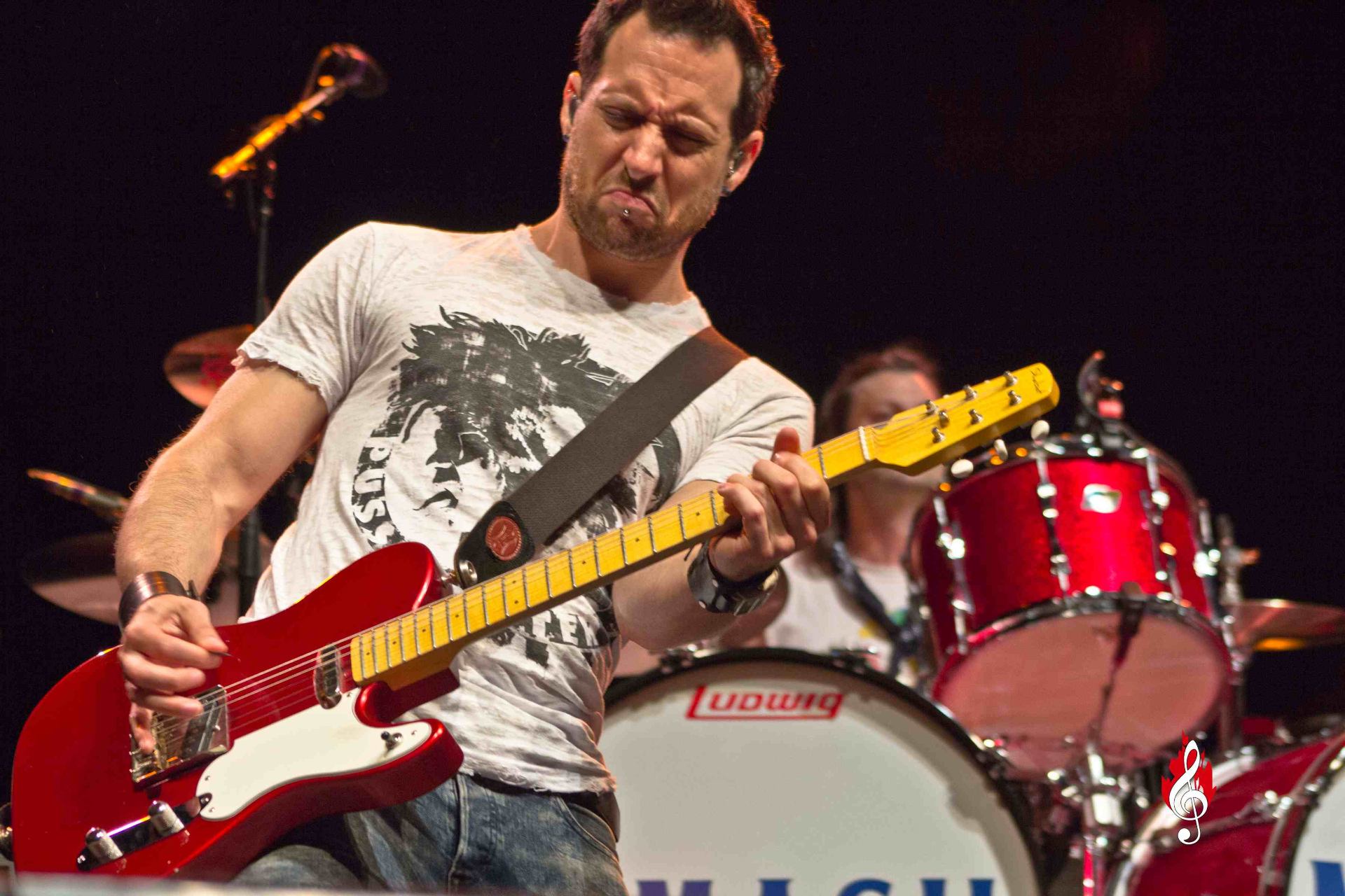 Artist playing with David Allen Pickups 6