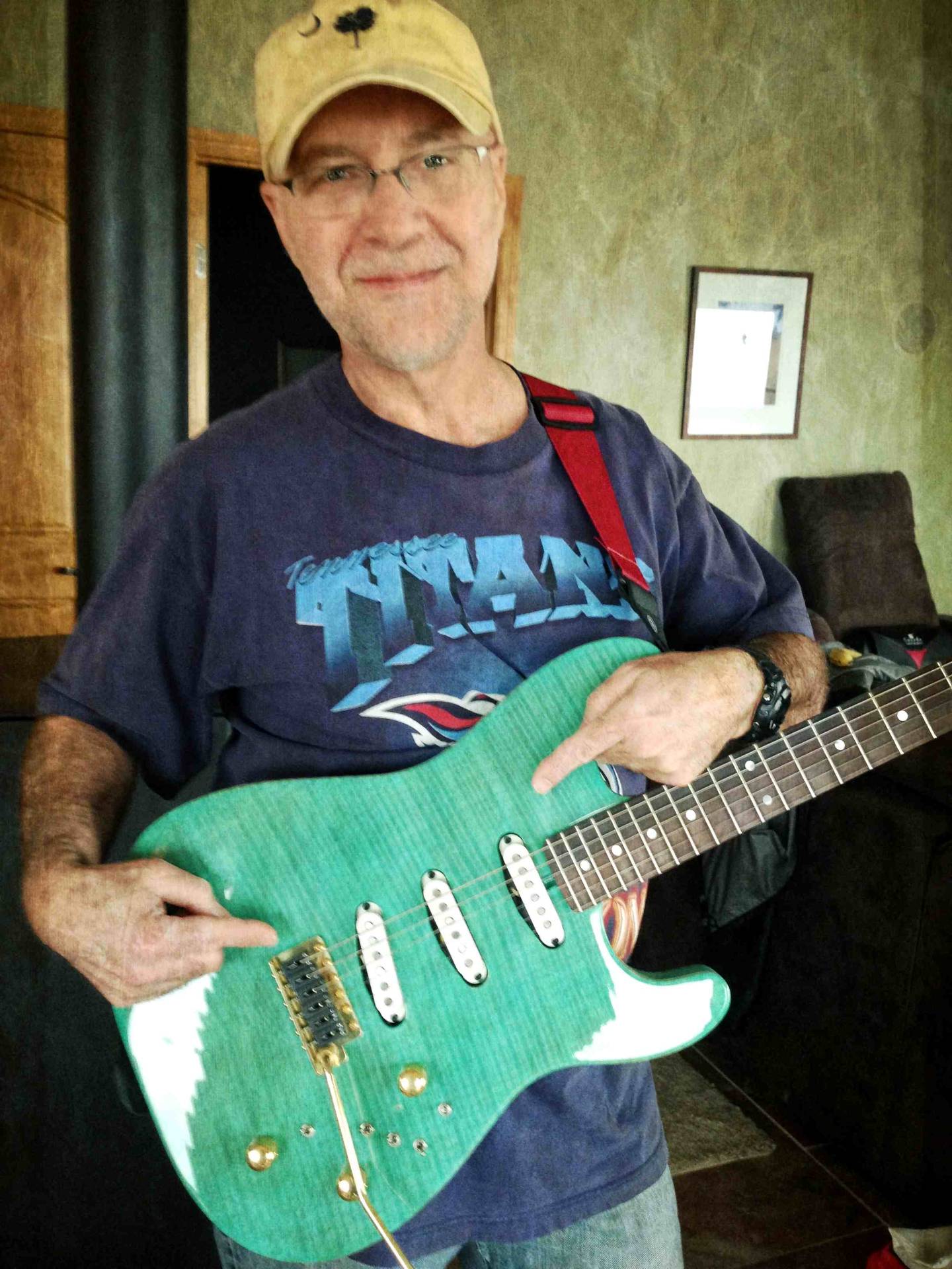 Artist playing with David Allen Pickups 8